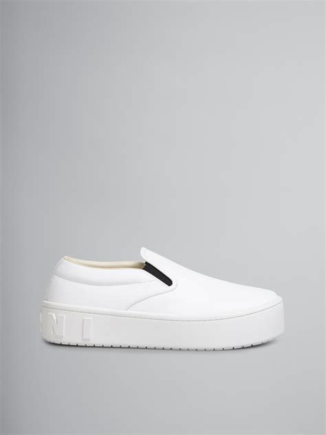 marni white slip on sneakers